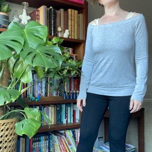 Bailey 44 gray off shoulder sweatshirt